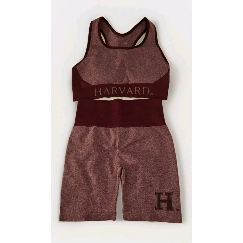 NWT, Harvard Yoga Set M Bottom L Top‎ , In Burgundy